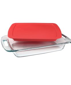 Pyrex Easy Grab 3-quart Glass Baking Dish with Red Lid